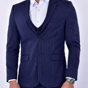 Blazer azul raya tiza