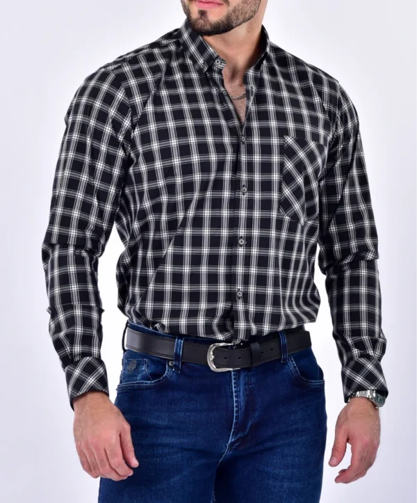 CAMISA A CUADROS NEGRA - BLANCO 2 CAMISA A CUADROS NEGRA - BLANCO 2