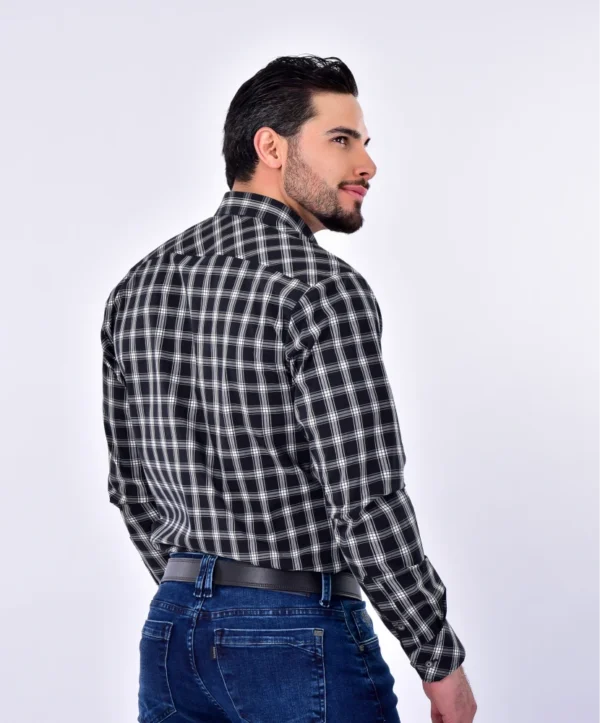 CAMISA A CUADROS NEGRA - BLANCO 3 CAMISA A CUADROS NEGRA - BLANCO 3