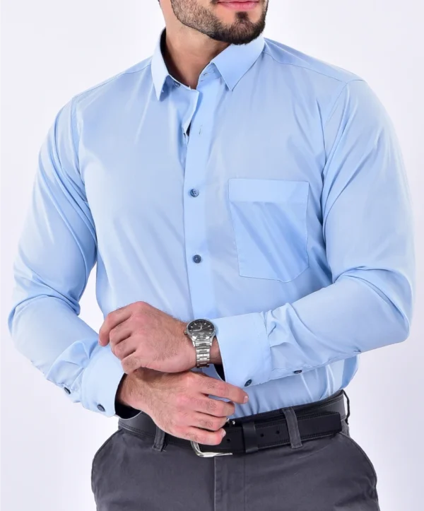 CAMISA AZUL CLARA TEXTURA 2 CAMISA AZUL CLARA TEXTURA 2