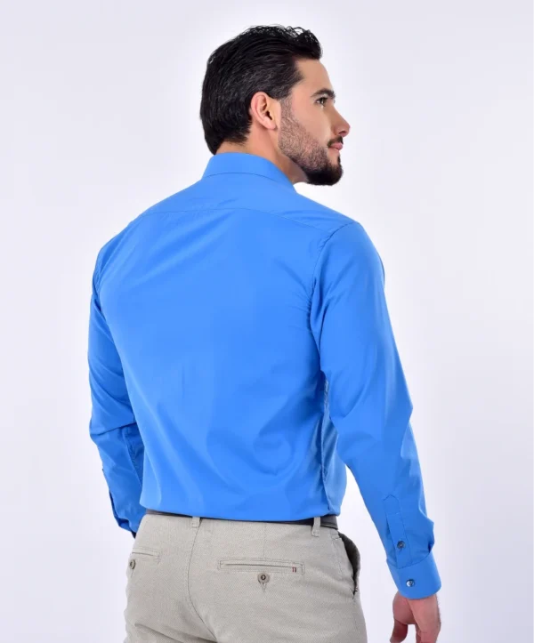 CAMISA AZUL MEDIA LISA 3 CAMISA AZUL MEDIA LISA 3