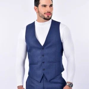 Chaleco de traje a cuadros