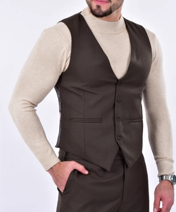 CHALECO DE TRAJE CAFE 2 CHALECO DE TRAJE CAFE 2