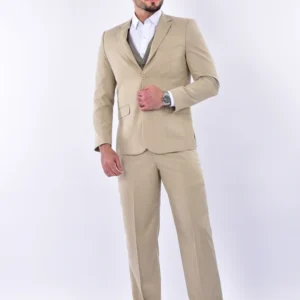 Conjunto de blazer raya tiza - S, Beige