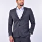CONJUNTO DE BLAZER GRIS RAYA TIZA 1