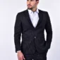 CONJUNTO DE BLAZER NEGRO RAYA TIZA 1