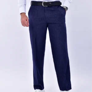 Pantalón de gabardina raya tiza