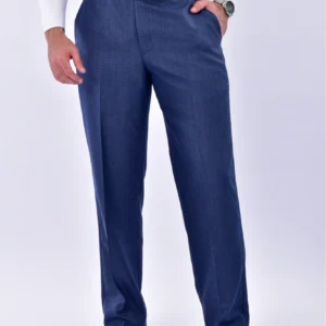 Pantalón de gabardina a cuadros - 28, Azul