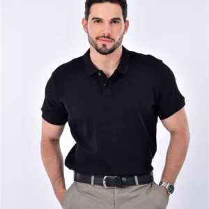 Polo diagonal - S, Negro