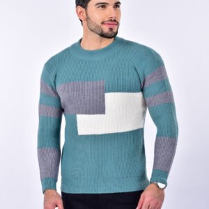 Suéter Mosaico Verde en lana
