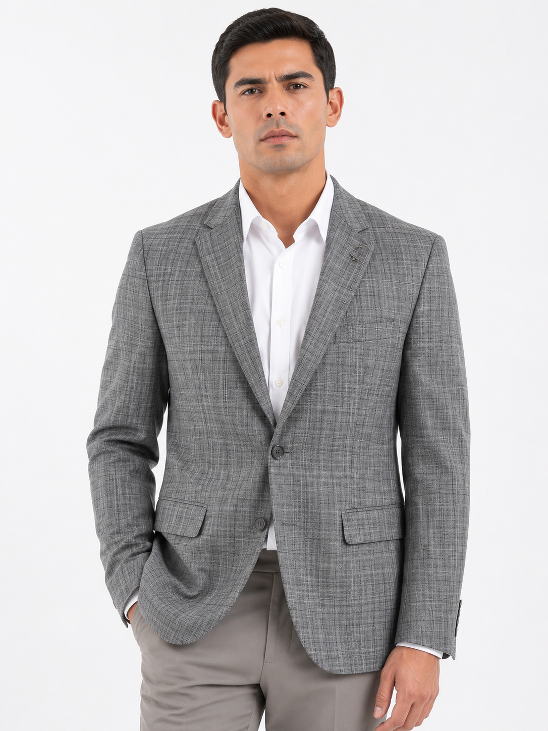 Blazer Gris oscuro cuadros